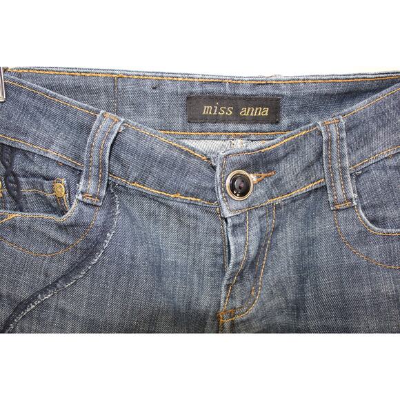 Miss Anna Jeans Paris Designer Low Rise Straight Leg size France 38 US 8 - Picture 5 of 16